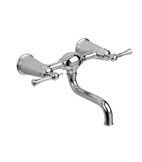 Wall Mount Bridge Vessel Faucet - Lever Handles