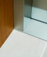 Solid stainless steel threshold