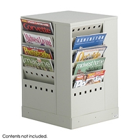 20-Pocket Steel Rotary Magazine Rack