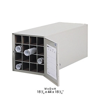 44"D Steel Roll File, 16 Tube