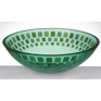 Green Tempered Glass Vessel Sink