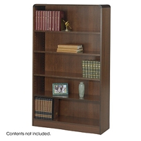 5-Shelf Reinforced Radius-Edge Veneer Bookcase