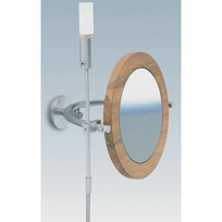 Mirror Pure Stainless/Maple Lighted Wall Magnifying Mirror