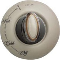 K-262-WF - Antique Prairie Flowers ceramic dial plate and handle inset