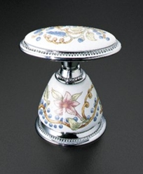 K-264-FL - Antique English Trellis ceramic handle insets