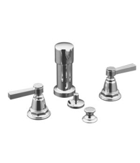 K-13142-4B - Pinstripe® bidet faucet with lever handles