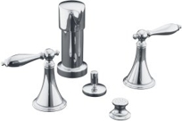 K-316-4M - Finial® Traditional bidet faucet with lever handles