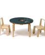 woody chalkboard table