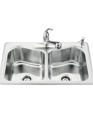 K-3369-1 - Staccato double-basin self-rimming kitchen sink