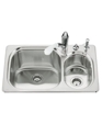 K-3228-1 - Ravinia high/low self-rimming kitchen sink