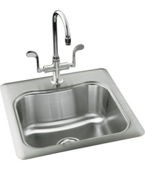 K-3363-1 - Staccato single-basin self-rimming entertainment kitchen sink